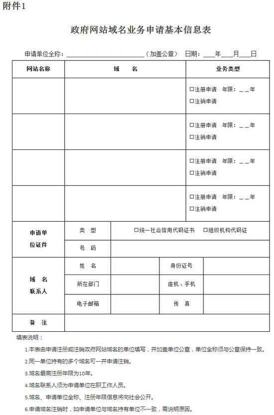 国办：国务院办公厅关于加强政府网站域名管理的通知